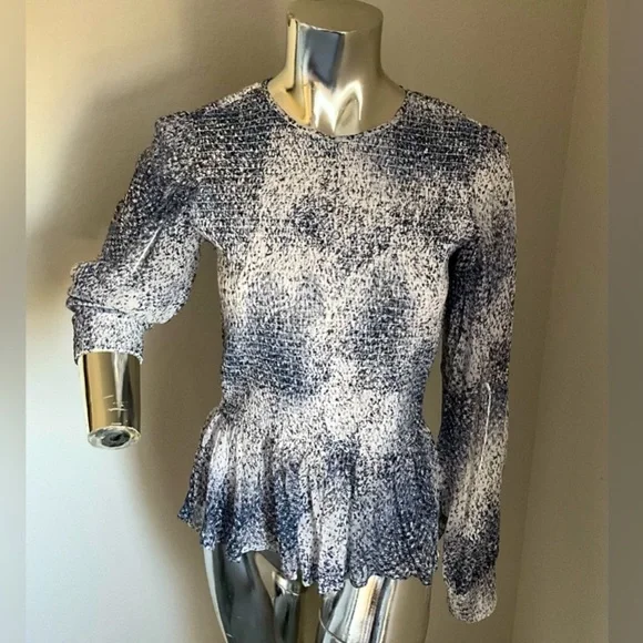 ❌SOLD❌ Tyler Boe Smocked Peplum Blouse - Picture 3 of 15